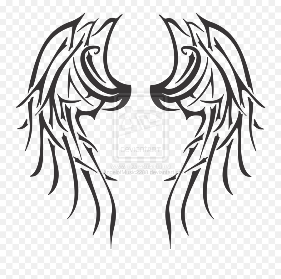 Angel Drawing Cartoon Angel Wings Tattoo Tribal Emoji,Angel Wing