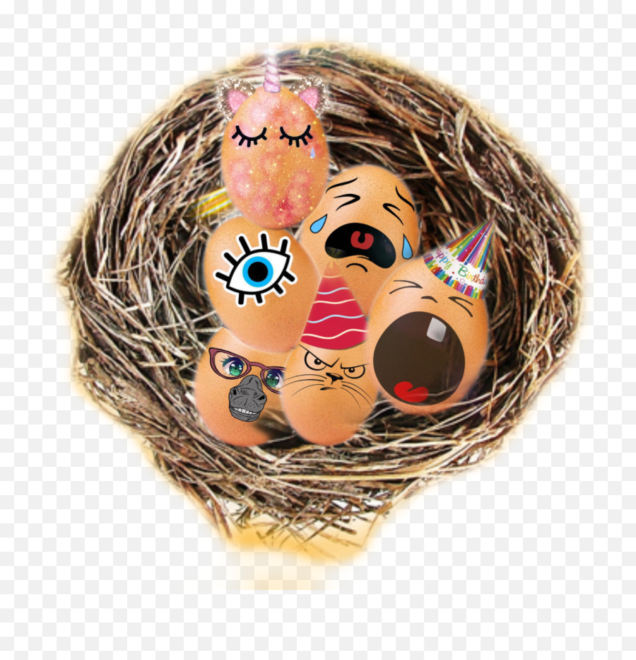 Funny Easter Emoji Bird Nest,Easter Emoji free transparent emoji