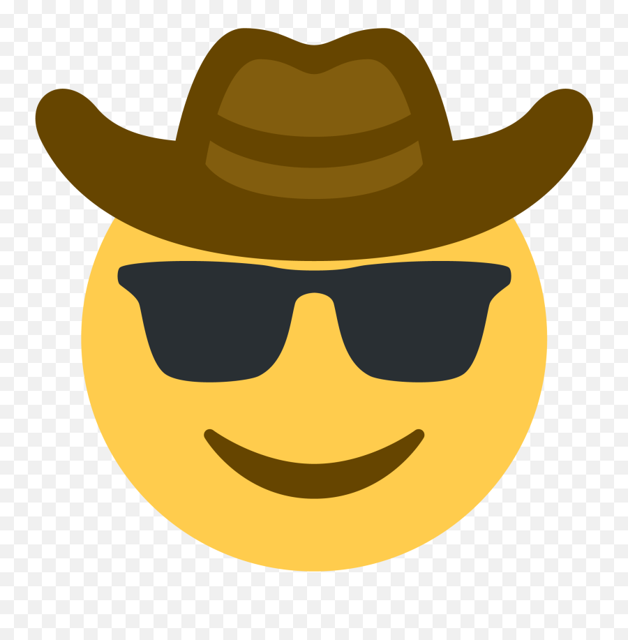 Cowboy Sunglasses Emoji Discord,Cowboy Emoji Meme free transparent