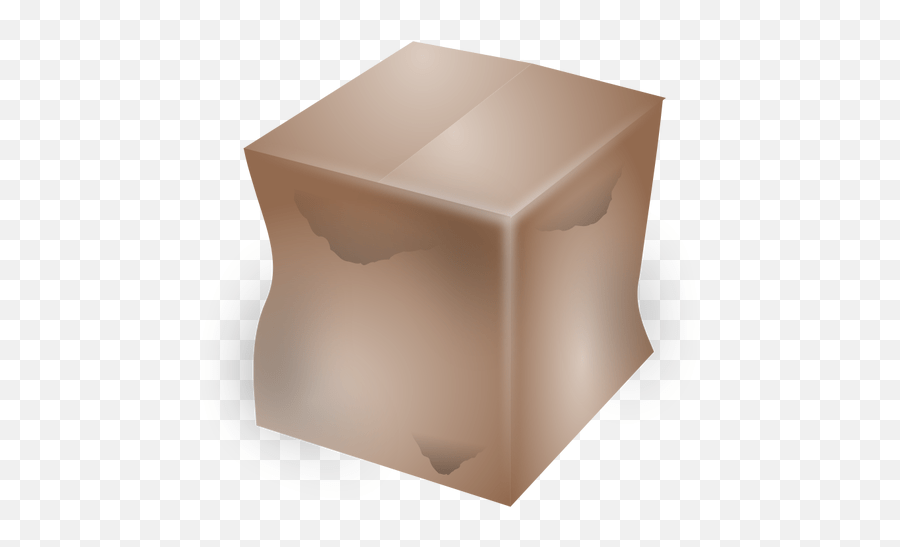Vector Image Of Dirty Cardboard Box Dirty Box Png Emoji,Empty Box