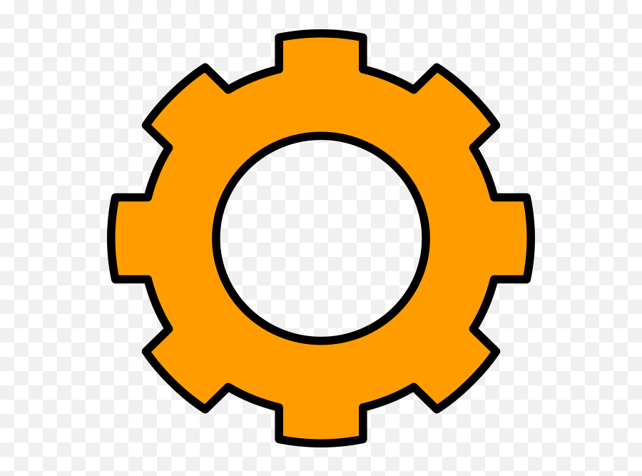 Gear Clipart Orange Gear Clipart Emoji,Gears Emoji free transparent