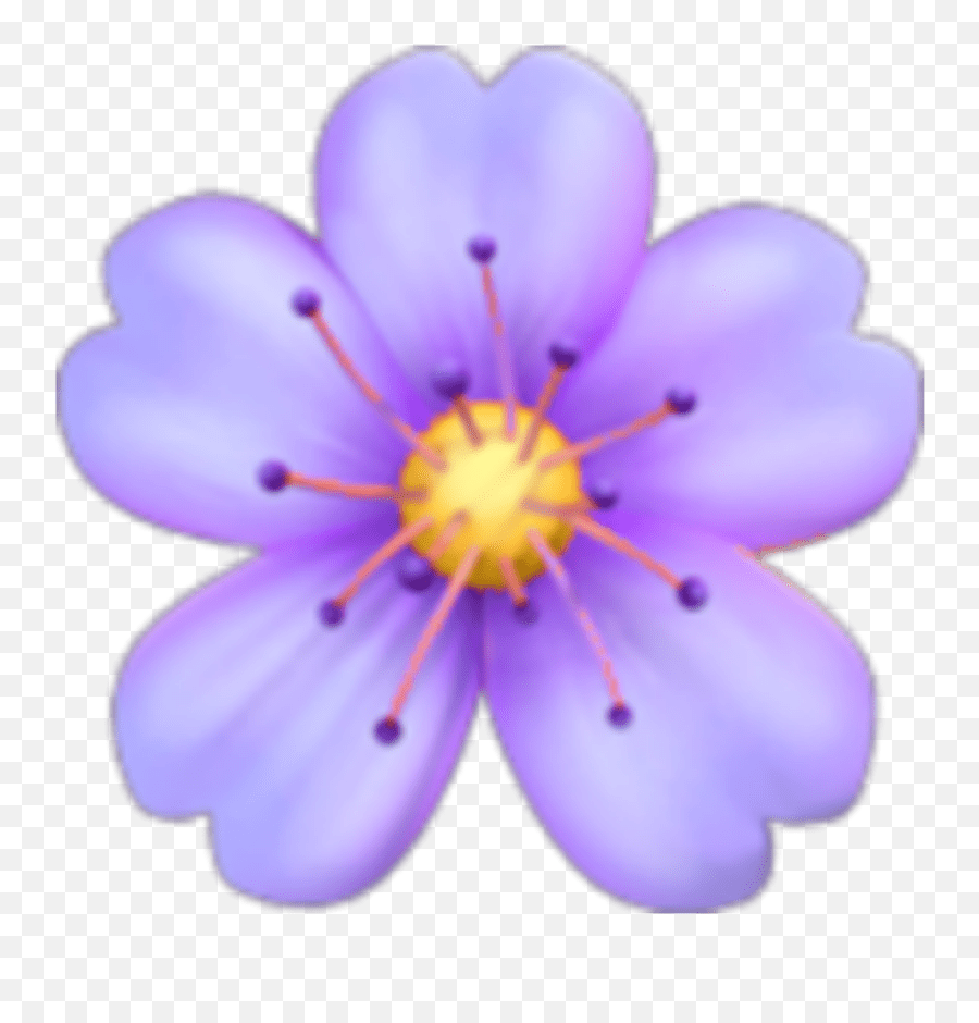 Purple Flower Emoji Tumblr Kawaii Purple Flower Emoji Png,Emoji