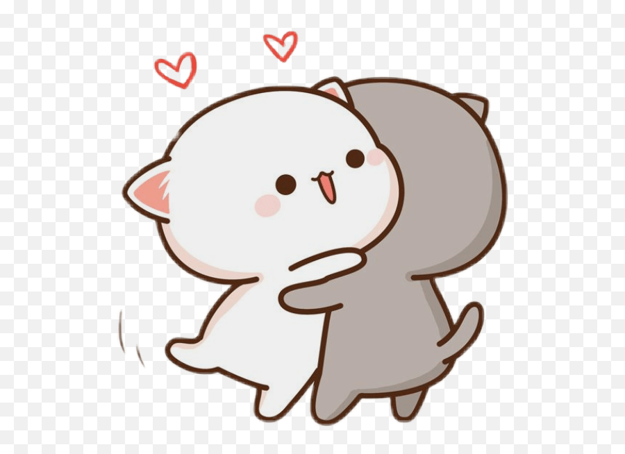 Freetoedit Cute Kawaii Cat Couple Love Hug Cuddle Rest Chibi Cat Cute Kawaii Drawings Emoji
