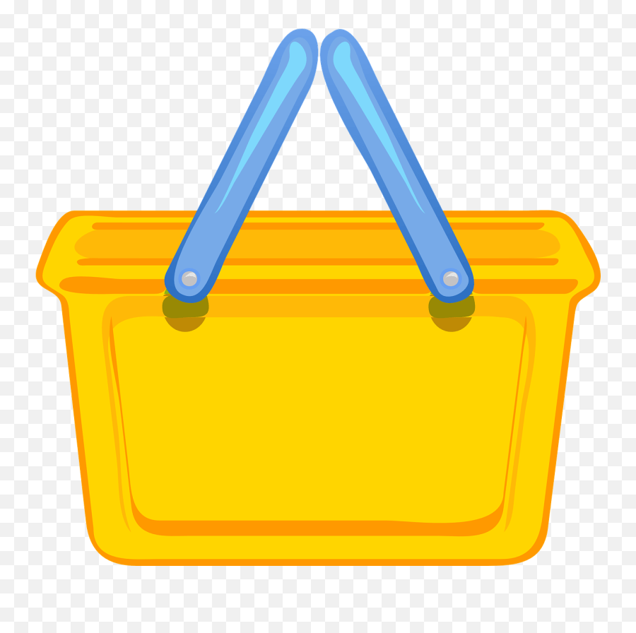 Shopping Cart Shopping Box Yellow Container Plastic Shopping Basket