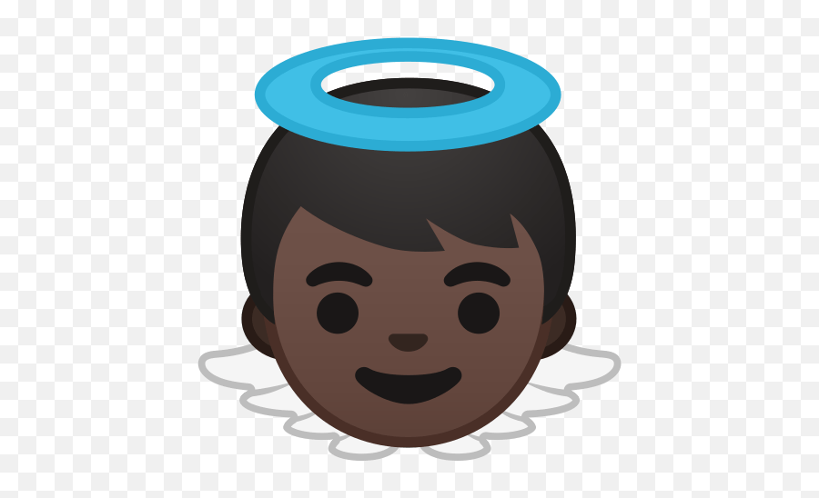 Baby Angel Emoji With Dark Skin Tone Meaning And Pictures Boy Angel