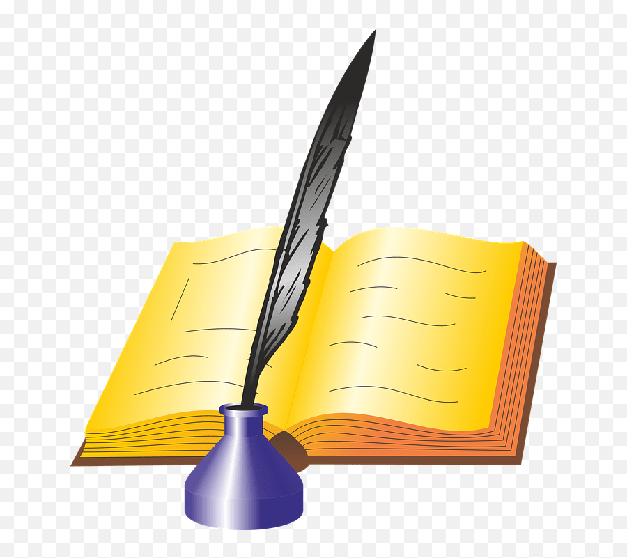 Pen Ink Book To Write A Book Graphic Emoji,Ink Pen Emoji free