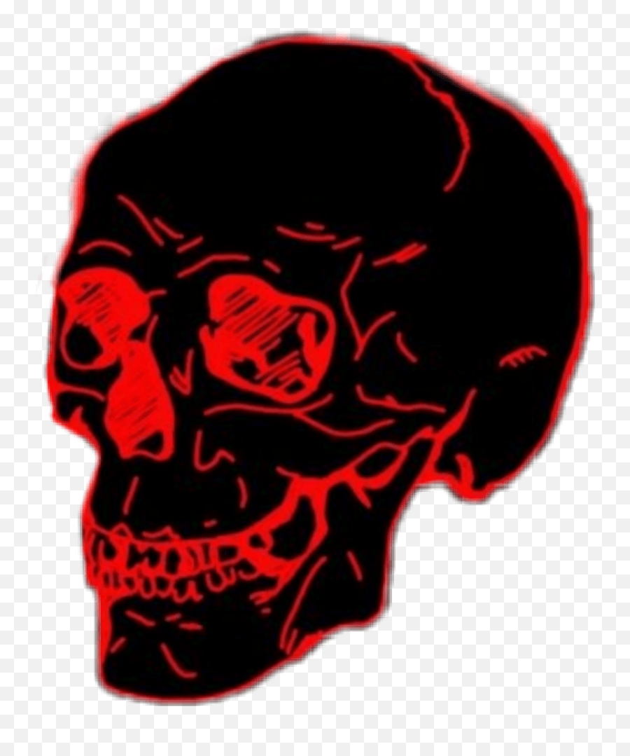 Skull Skullface Red Black Death Dead Dead Skull Png Red Emoji,Dead