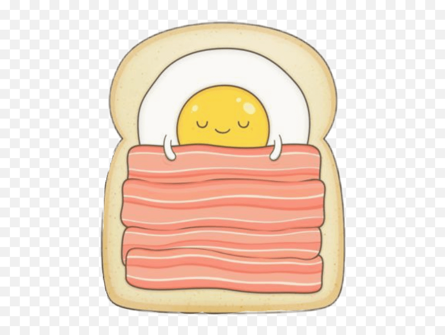 Bacon Eggs Bread Food Sleep Bacon And Eggs Sticker Emoji,Bacon Emoji