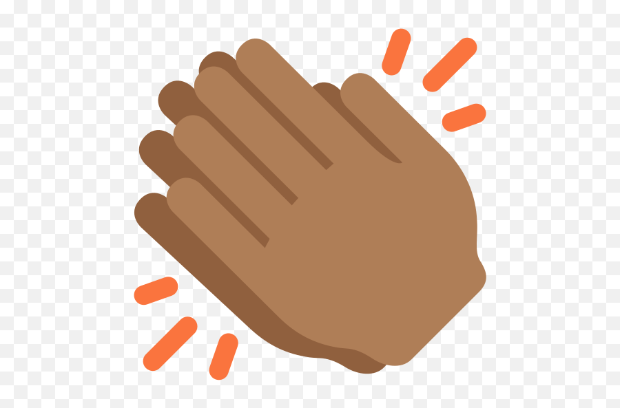 Medium Brown Clapping Hands Emoji,Handclap Emoji free transparent