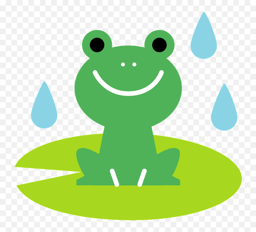 Frog Smiling Frog On Lily Pad Clipart Emoji,Lily Pad Emoji free