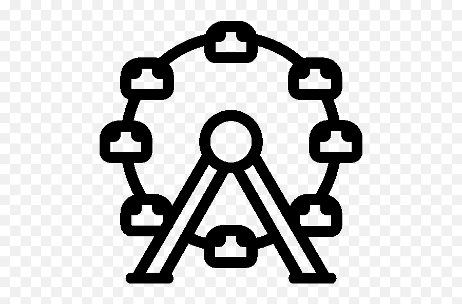 City Ferris Wheel Icon Easy Ferris Wheel Cartoon Emoji,Ferris Wheel