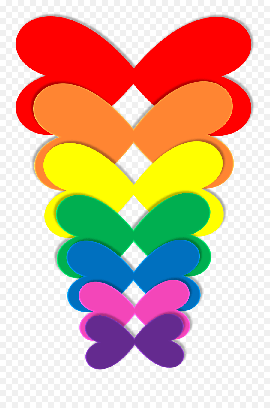 Butterflies Butterfly Heart Rainbow Colours In Heart Emoji,Colours That Represent Emotions