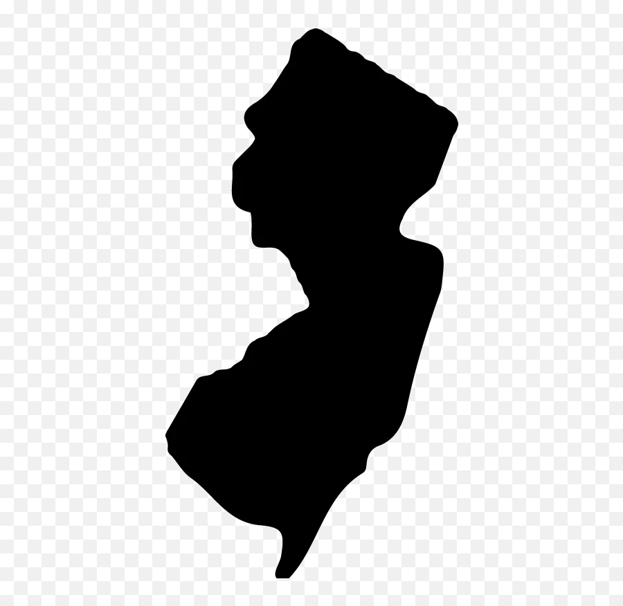 New Jersey Rubber Stamp Silhouette New Jersey State Outline Emoji