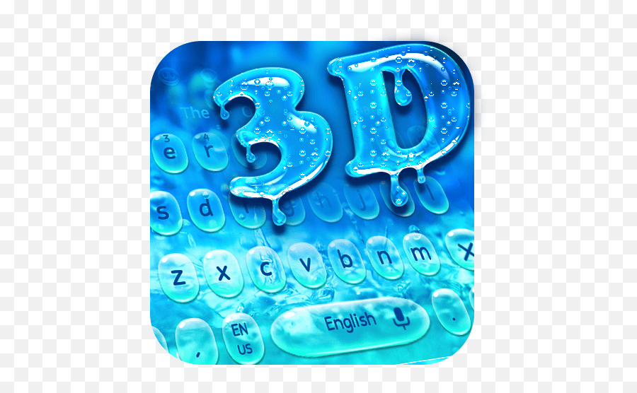 3d Glass Water Keyboard For Android Dot Emoji,Glass Of Water Emoji