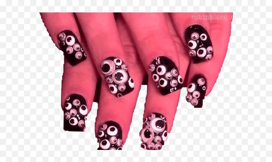 Nails Fingers Fingernails Nailpolish Googly Eye Nails Emoji