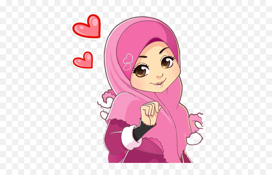 Hijab Girls Stickers Stiker Hijab Muslimah Emoji,Hijab Emoji free