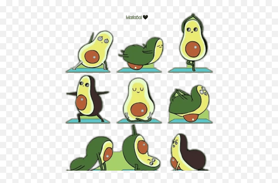 Yoga Stickers For Whatsapp Avocado Yoga Emoji,Yoga Emojis free