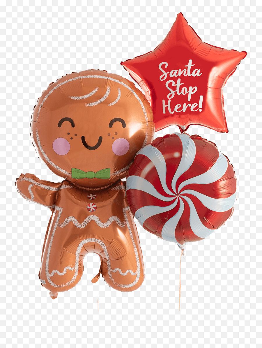 Christmas Gift Balloons Gingerbread Man Foil Balloon Emoji,Floating