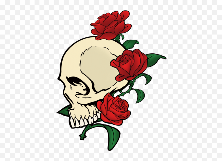 Rose Vector Png Skull With Roses Drawing Emoji,Dead Rose Emoji free