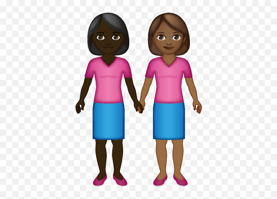 Two Women Holding Hands Girl Emoji Full Body,Holding Hands Emoji