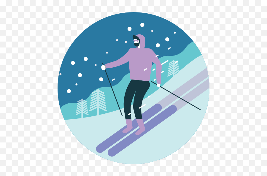 Activity Man Ski Snowfall Winter Mountian Skiing Icon Free Icon Ski Montagne Emoji,Ski Emoji