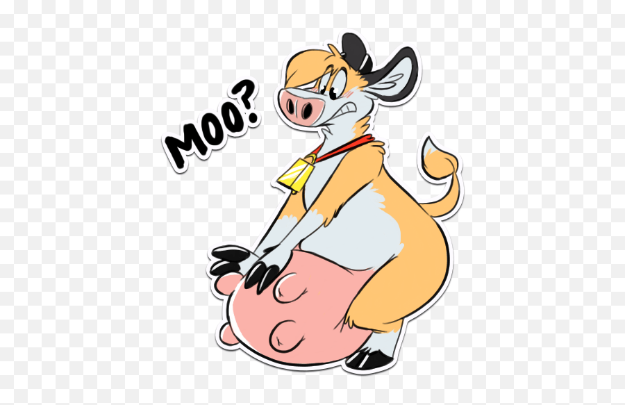 Cow Sticker Weasyl Cartoon Emoji,Cowbell Emoji free transparent