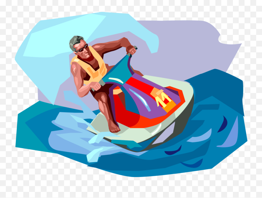 Skiing Clipart Water Ski Skiing Water Illustration Emoji,Jet Ski Emoji free transparent