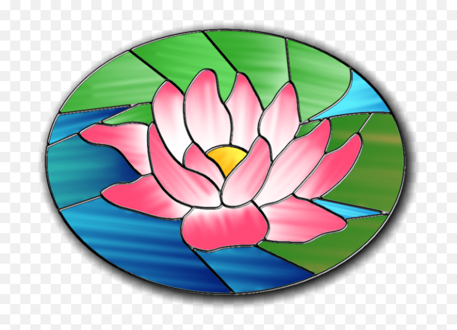 Create Opalescent Stained Glass Stained Glass Water Lily Emoji,Lily
