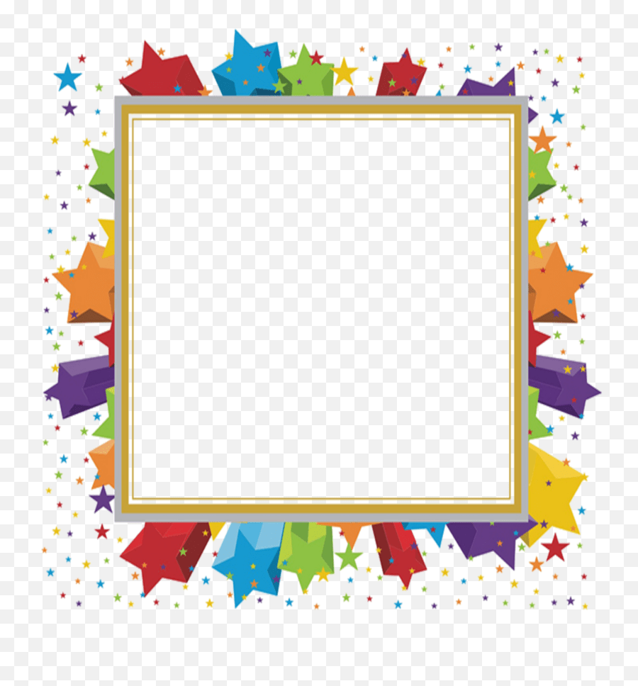 Mq Star Stars Frame Frames Border Frame Colorful Clipart Borders