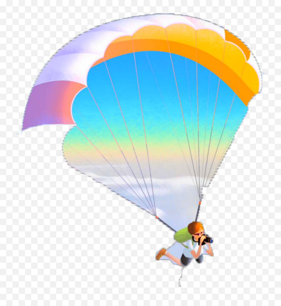 Ftestickers Skydiving Skydiver Colorful Parasailing Png Emoji