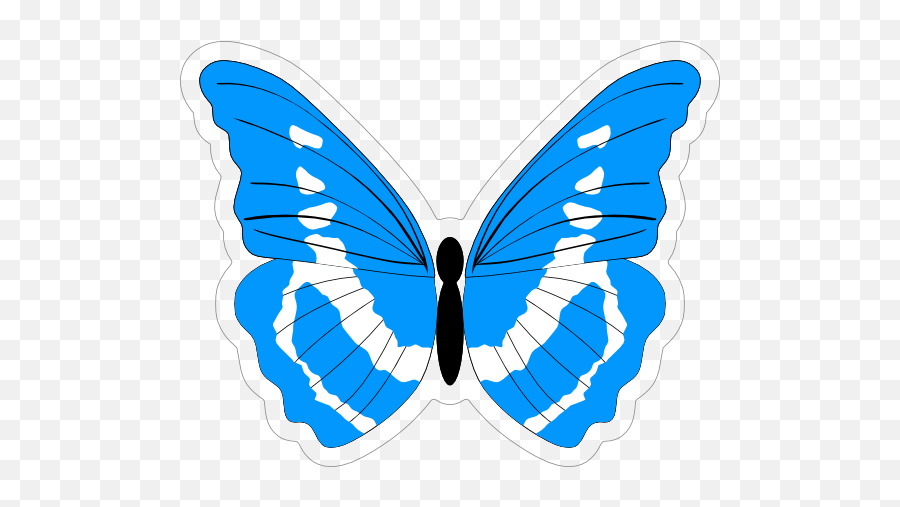 Light Blue Butterfly Sticker Transparent Background Transparent