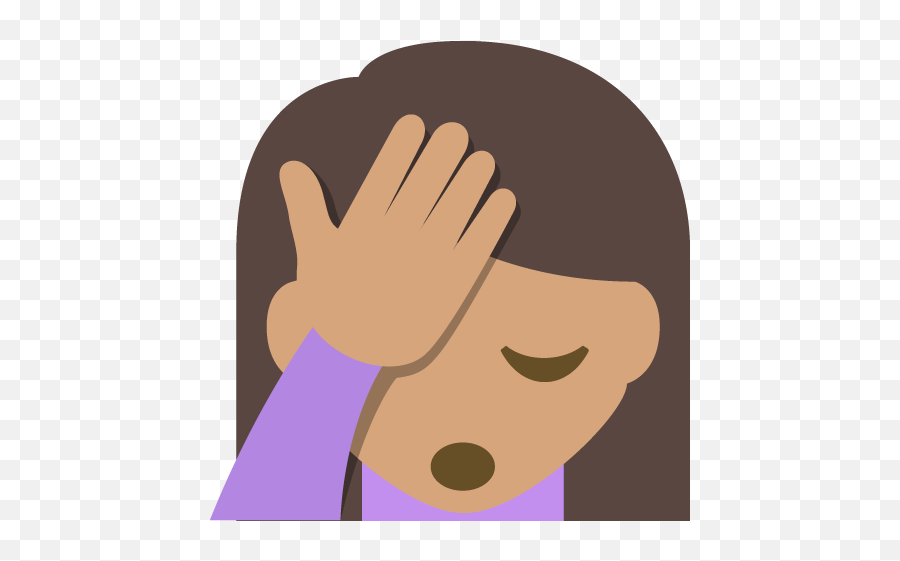 Face Palm Medium Skin Tone Emoji Emoji With Hand On Forehead,3 Emoji Face free transparent