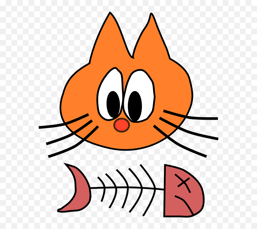 Free Cats Eyes Cat Illustrations Cat With A Fish Bone Emoji,Grinning