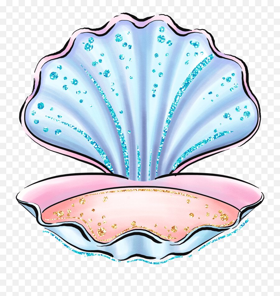 Clam Shell Sealife Seacreatures Sticker Lovely Emoji,Clam Emoji