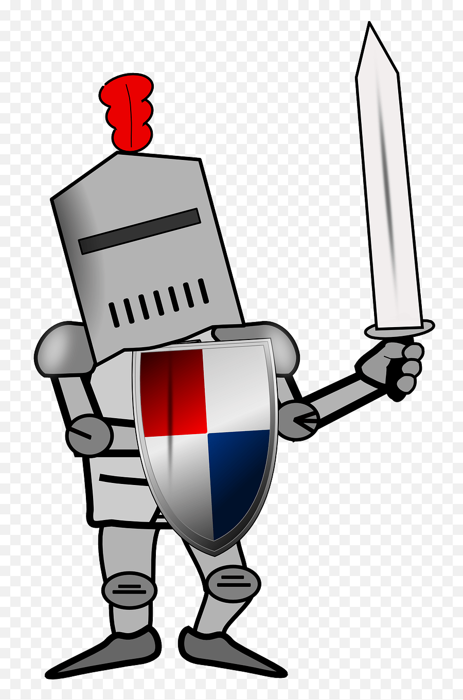 Knight Sword Armed Shield Combat Chevalier Clipart Emoji,Crossed
