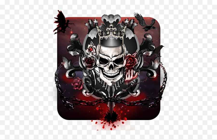 Rose Blood Darkness Keyboard Theme Skull Emoji,Dead Rose Emoji free