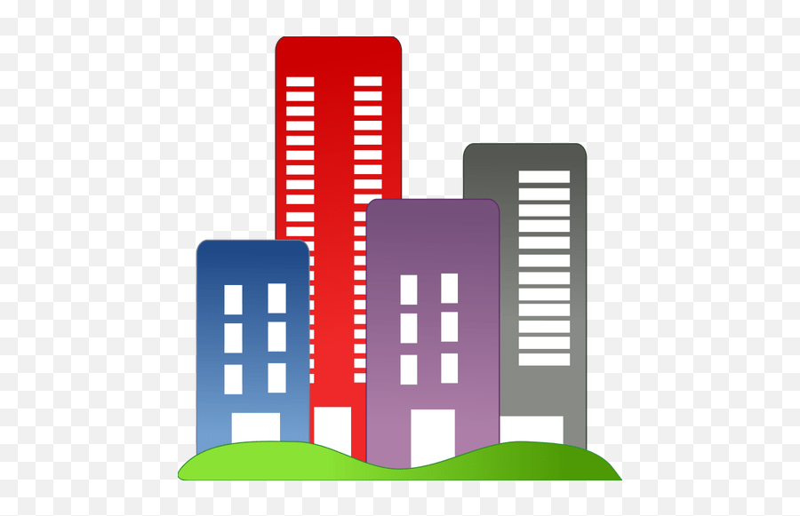 Vector Graphics Of Real Estate Colorful Building Clipart Transparent