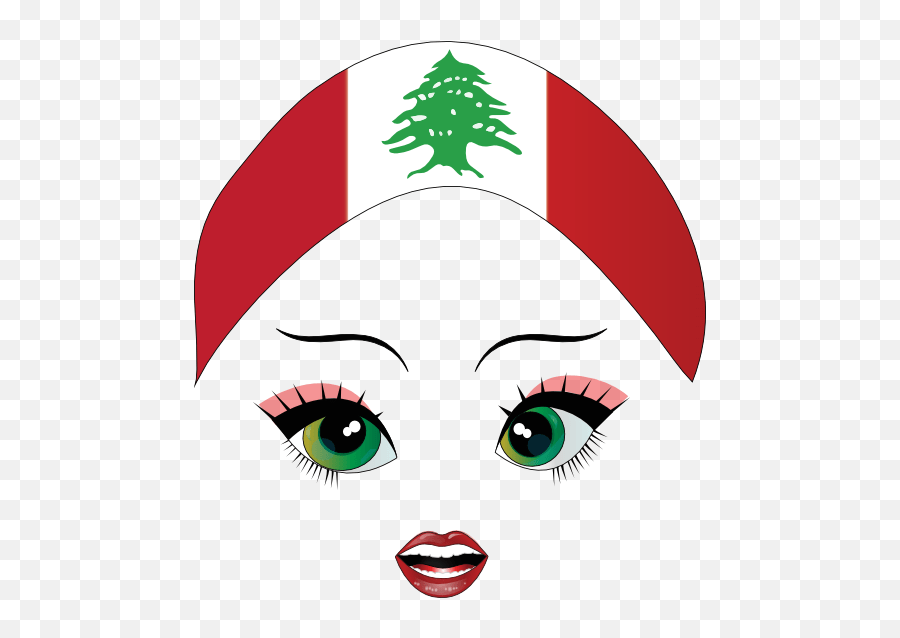 Lebanese Girl Smiley Emoticon Clipart Coat Of Arms Of Lebanon Emoji,Pretty Emoticons free