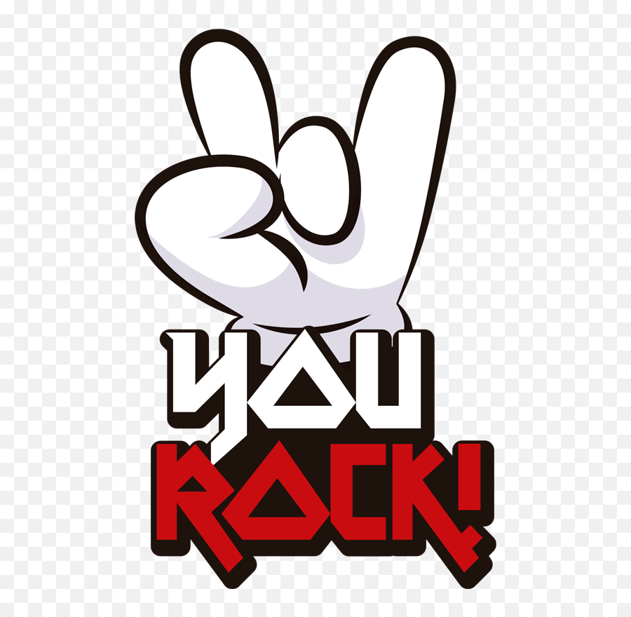 You Rock Iphone Decorative Sticker Tenstickers You Rock Clipart Emoji