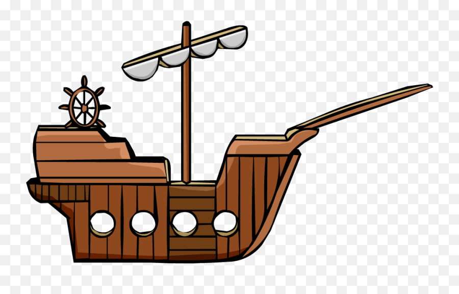 Pirate Sailing Ship Transparent Background Cartoon Pirate Ship Png