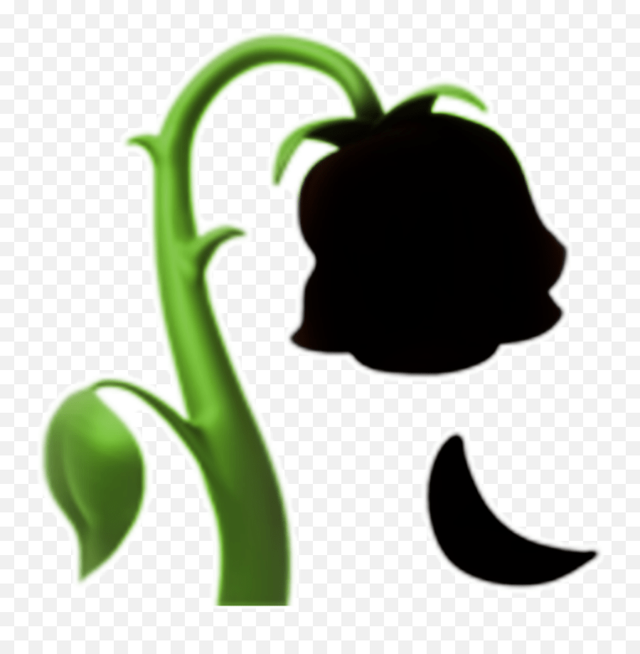 Forbidden To Use This Sticker As Yours Rose Emoji Iphone,Black Flower
