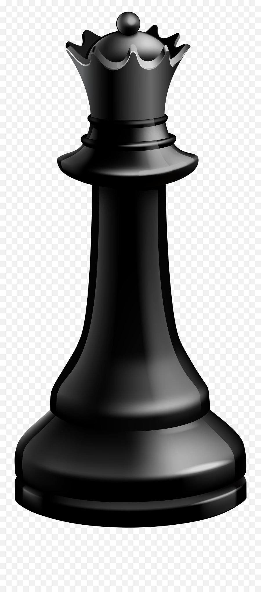 Black Queen Chess Piece Clipart King Chess Piece Png Emoji,Queen