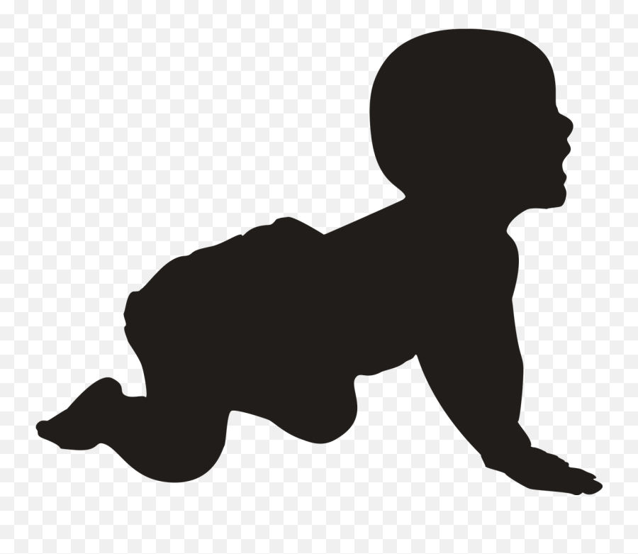 Infant Silhouette Clip Art Silhouette Baby Crawling Clipart Emoji