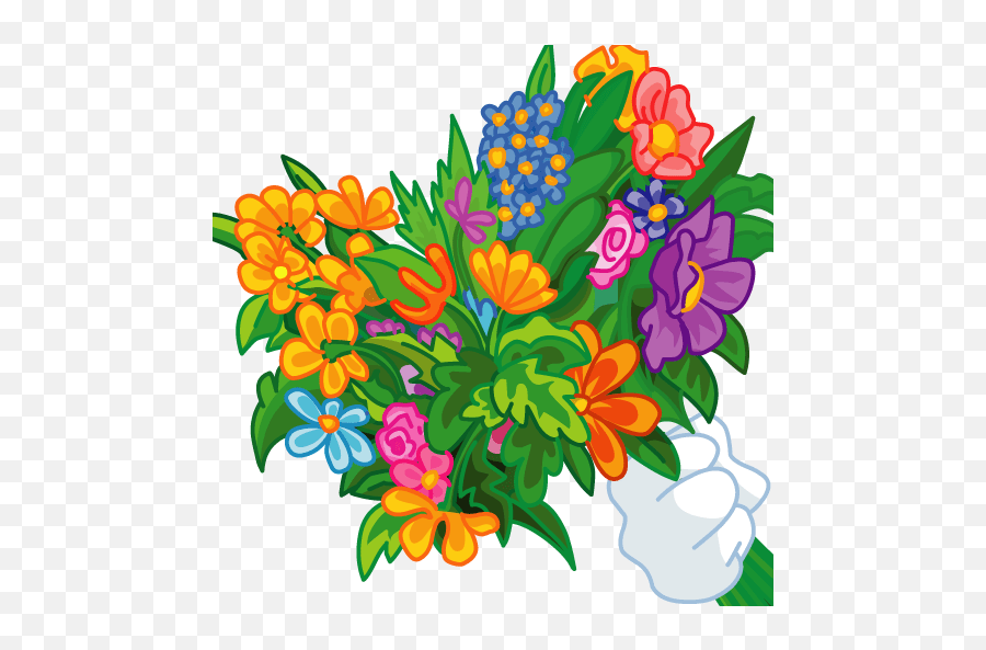 Make Bouquet With Beautiful Flowers Pumpon Ng Bulaklak Clipart Emoji