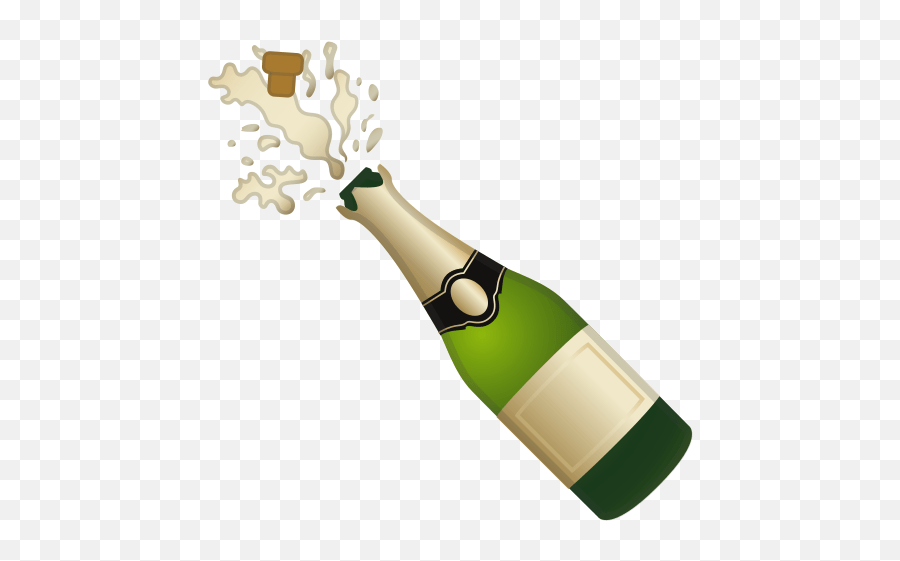Bottle With Popping Cork Emoji Champagne Bottle Emoji,Wine Emoji