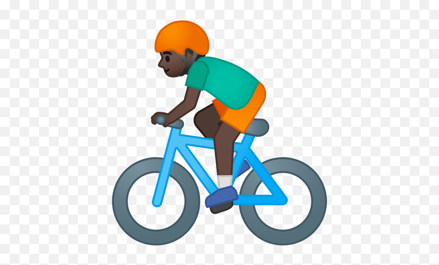 Person Biking Emoji With Dark Skin Tone Emoji De Ciclista,Cycling Emoji free transparent