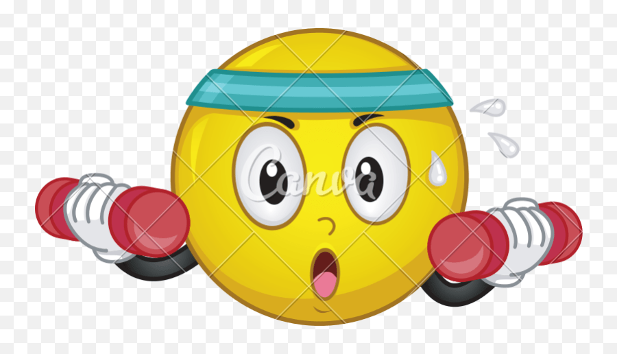 Smiley Working Out Cartoon Emoji,Xp Emoticon free transparent emoji