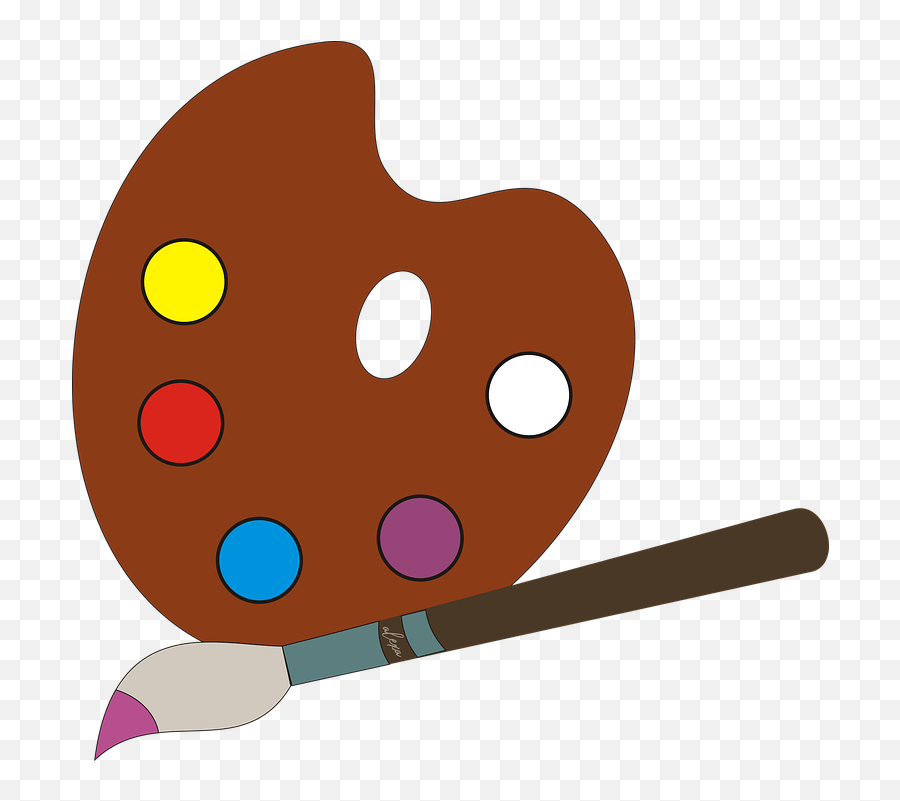 Palette Brush Painting Clip Art Emoji,Paint Bucket Emoji free