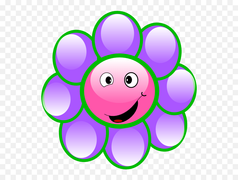 Flower Clip Art At Vector Clip Art Online Dot Emoji,Flower Emoticon Facebook free