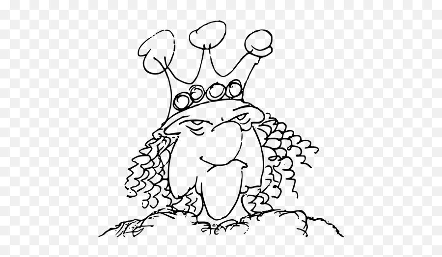 Sulky Looking King Face With Crown Vector Illustration Angry King